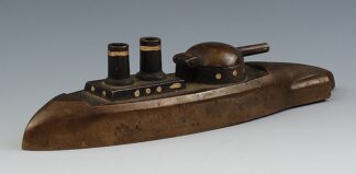 WW1 KuK TINTENFASS KRIEGSSCHIFF BRONZE