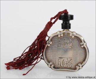 PARFUMFLAKON SILBER MIT KORDEL