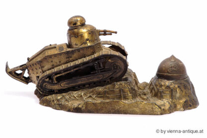 TINTENFASS SCHREIBTISCHGARNITUR WW1 PANZER