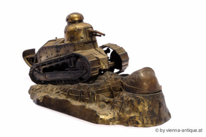 TINTENFASS SCHREIBTISCHGARNITUR WW1 PANZER – Bild 2