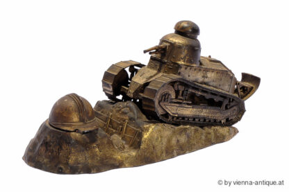 TINTENFASS SCHREIBTISCHGARNITUR WW1 PANZER – Bild 4