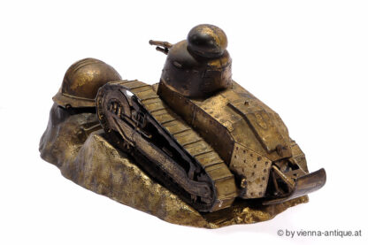 TINTENFASS SCHREIBTISCHGARNITUR WW1 PANZER – Bild 5