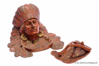 TINTENFASS SCHREIBTISCHGARNITUR INDIANER
