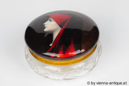 Glasdose mit Deckel Motiv Fabiola von Jacques Henner – Bild 2