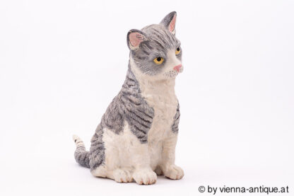 Bermann Bronze Figur sitzende Katze