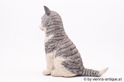 Bermann Bronze Figur sitzende Katze – Bild 3