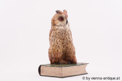 Bermann Bronze Eule mit Buch – Bild 3