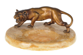 Visitenkarten Schale Bronze Tiger