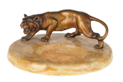 Visitenkarten Schale Bronze Tiger