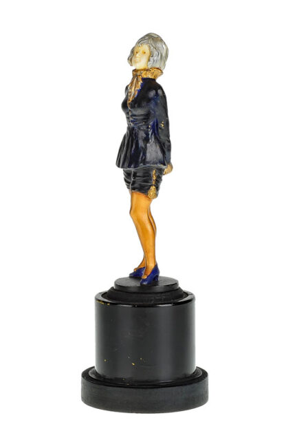 Brandel A. Bronzefigur Dame mit Elfenbeingesicht – Bild 4
