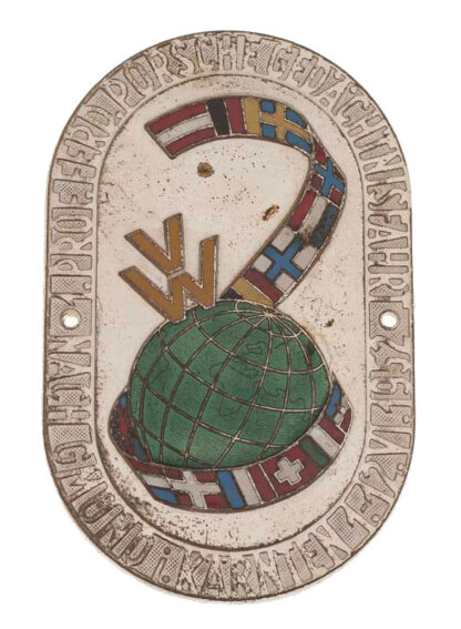 Plakette Badge 1. Prof. Ferdinand Porsche Gedächtnisfahrt nach Gmünd Kärnten 1952 – Bild 2