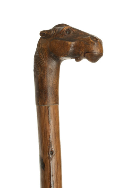 Spazierstock, Gehstock, Walking Cane mit Pferdekopf – Bild 2