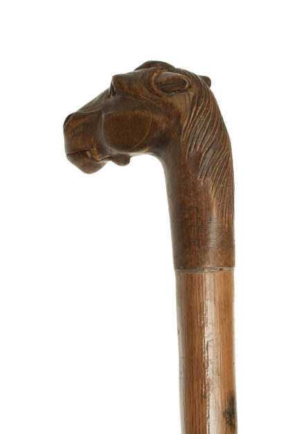 Spazierstock, Gehstock, Walking Cane mit Pferdekopf – Bild 4