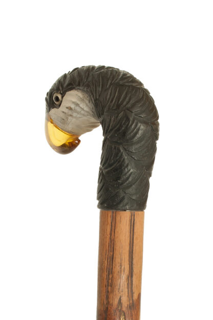 Spazierstock, Gehstock, Walking Cane mit Papagei – Bild 4