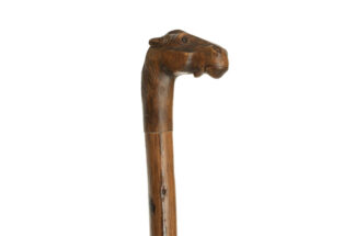 Spazierstock, Gehstock, Walking Cane mit Pferdekopf