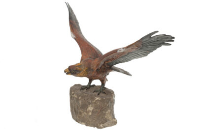 Bergmann Bronzefigur Adler auf Felsen – Bild 2