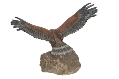 Bergmann Bronzefigur Adler auf Felsen – Bild 3