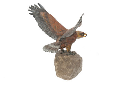 Bergmann Bronzefigur Adler auf Felsen – Bild 4