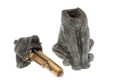 Feuerzeug, Lighter sitzender Elefant ca 1920-1930 – Bild 5