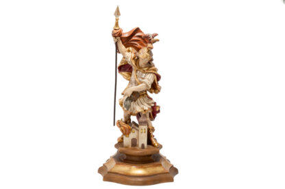 Florian von Lorch, heiliger Florian, geschnitzte Holzfigur des Schutzpatron