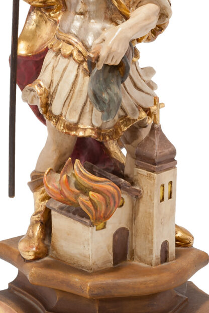 Florian von Lorch, heiliger Florian, geschnitzte Holzfigur des Schutzpatron – Bild 6