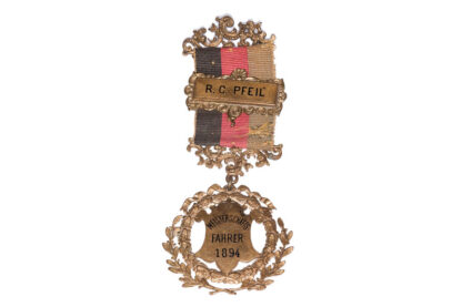 RADFAHRER CLUB Abzeichen R.C Pfeil Meisterschafts Fahrer 1894