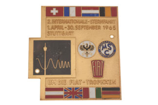 Plakette Sternfahrt 1965 Stuttgart Fiat ADAC