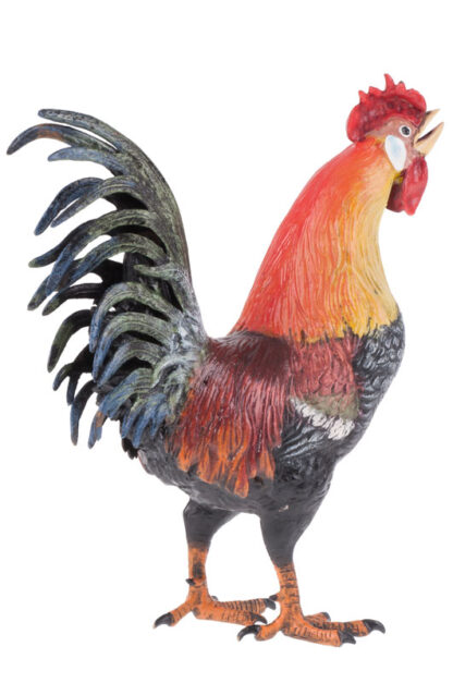 BERGMANN BRONZEFIGUR  grosser Hahn, Höhe 17,5cm – Bild 5