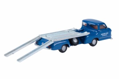 Conrad 1:43 Mercedes Renntransporter Blaues Wunder – Bild 3