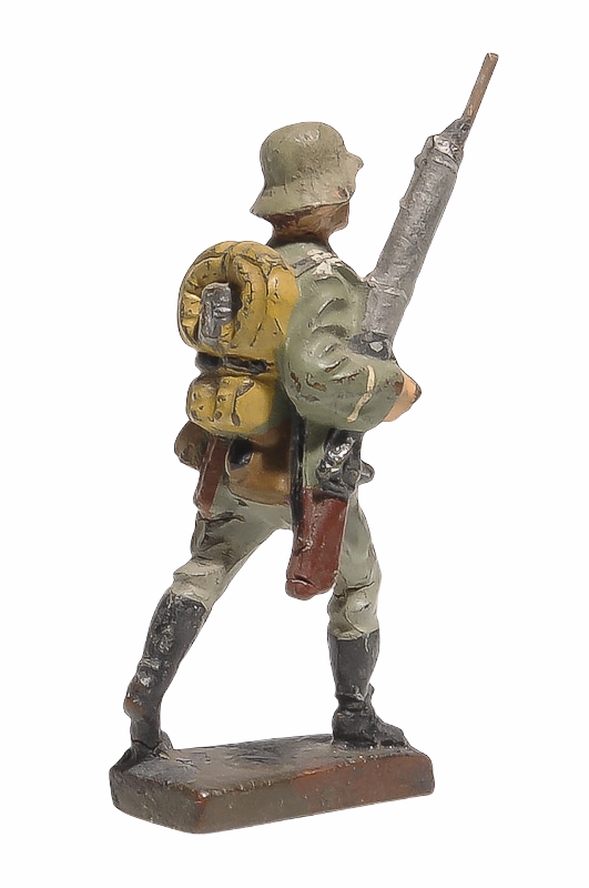 Lineol Soldat marschierend mit MG 2 Lineol Soldat marschierend mit MG2