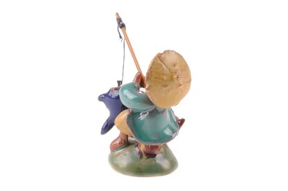 Asiate beim Fischen Keramik Figur Miniatur Made in Austria2