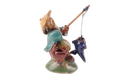 Asiate beim Fischen Keramik Figur Miniatur Made in Austria4