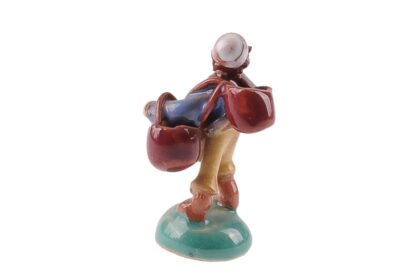 Mann mit zwei Körben Keramik Figur Miniatur Made in Austria1