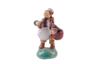Mann mit zwei Körben Keramik Figur Miniatur Made in Austria4