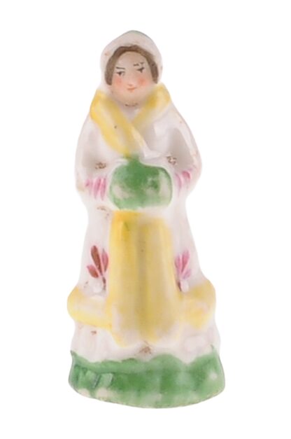 Miniatur Porzellanfigur Frau mit Muff3