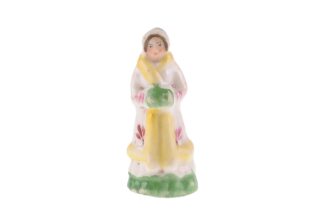 Miniatur Porzellanfigur Frau mit Muff4
