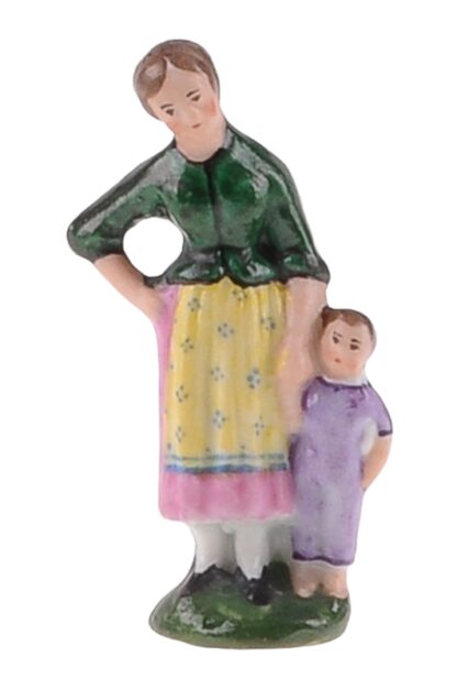 Porzellanfigur Miniatur Frau mit Kind3