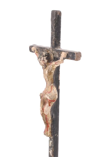 Sakrales Miniatur Kreuz "Jesus am Kreuz" mit heiliger Maria zu Fuße5