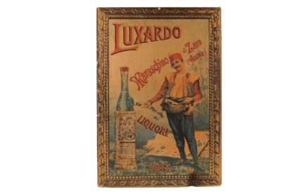 Luxardo Maraschino di Zara Liquori 1821 Werbeschild Werbetafel Plakat