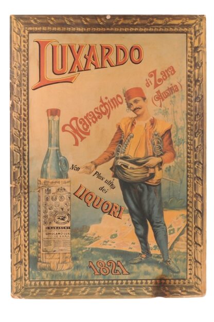 Luxardo Maraschino di Zara Liquori 1821 Werbeschild Werbetafel Plakat – Bild 2