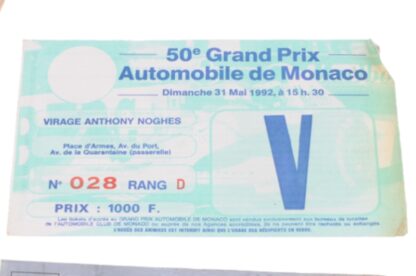 Ticket Booklet 50 Grand Prix Monaco 31 Mai 1992 – Bild 2