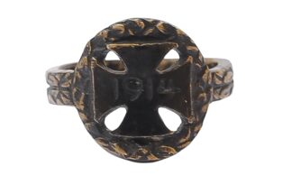 Patriotischer Ring mit Eisernen Kreuz 1914