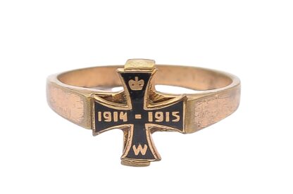 Patriotischer Ring mit eisernen Kreuz 1914 / 1915