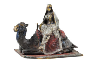 Bronzefigur Frau auf Kamel Fritz Bermann