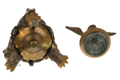 Inkwell, Bronze Tintenfass Adler mit Putty – Bild 6