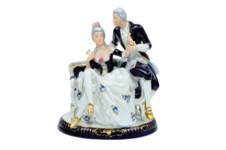 Royal Dux Porzellangruppe verliebtes Paar Rokoko