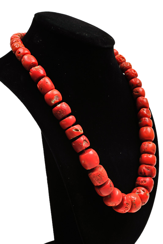 Rote Korallenkette mit Silberschliesse 3 Rote Korallenkette mit Silberschliesse – Bild 3