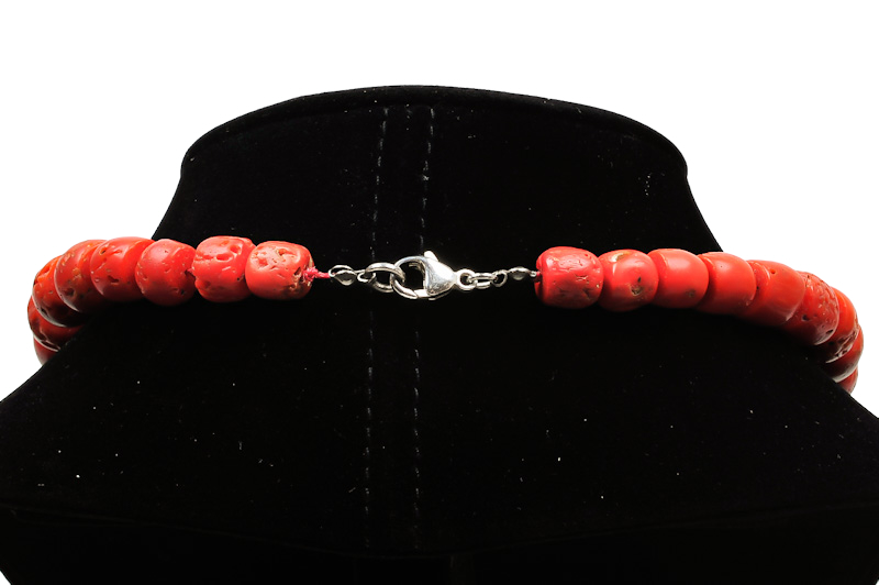 Rote Korallenkette mit Silberschliesse 5 Rote Korallenkette mit Silberschliesse – Bild 5
