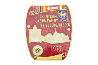 Autoplakette ADAC IX. internationale Sternfahrt 1972 Friedberg Hessen