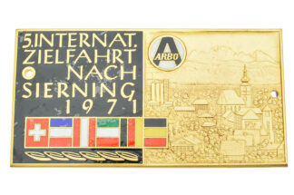 Autoplakette ARBÖ 5. Internationale Zielfahrt nach Sierning 1971